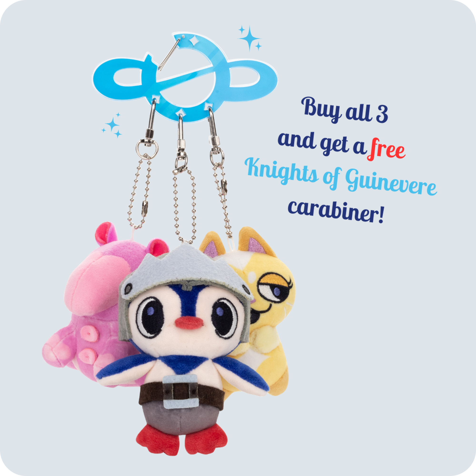 Space Trio Plush Keychains